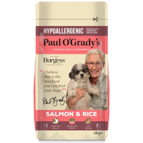 Paul O'Grady's Hypoallergenic Salmon & Rice Dry Dog Food - 2kg